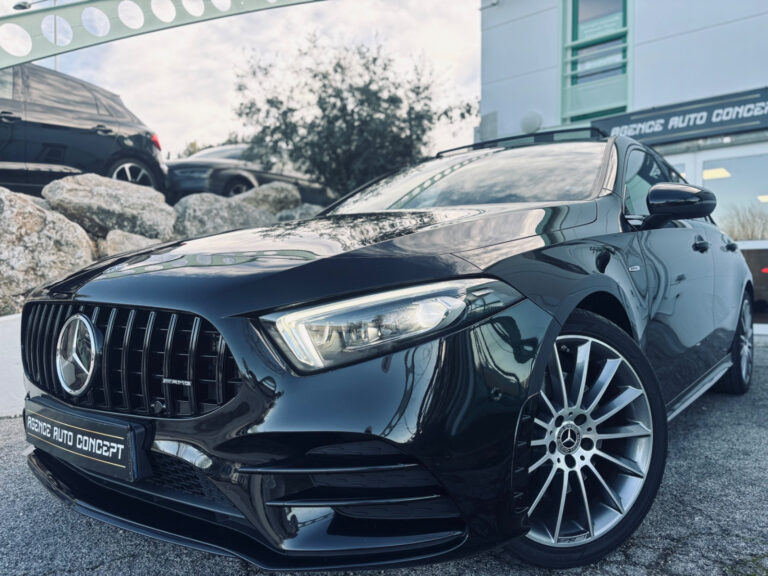 Mercedes CLASSE A 250e 218CH AMG LINE+ENTRETIEN CONSTRUCTEUR+AFFICHAGE TÊTE HAUTE+TOIT OUVRANT+BURMESTER+SIEGES ELEC/CHAFF/VENTIL+GARANTIE 12 MOIS
